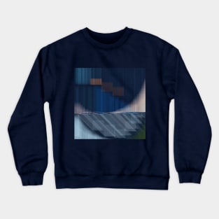 Combination of colors in thin strokes to create patterns that match the background. Crewneck Sweatshirt